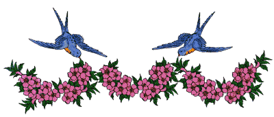 vogel mit Blumen