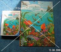 ein Flohmarktpuzzle, wo gaaanz bestimmt keins fehlt. Es fehlten 3!