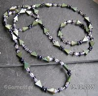 Olive Dreiecke - lange Kette